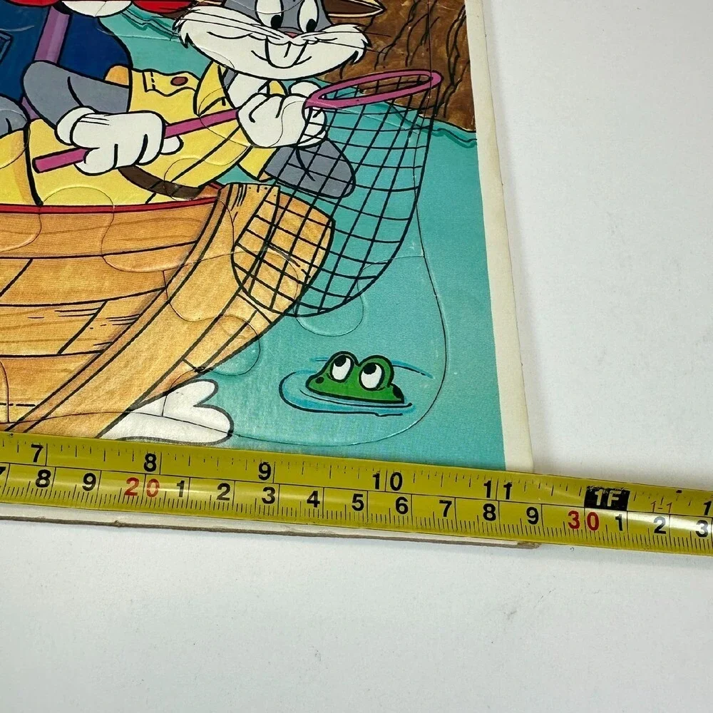 1990 Looney‎ Tunes Puzzle Bugs Bunny Daffy Taz Frame Tray VTG 90s Made in USA